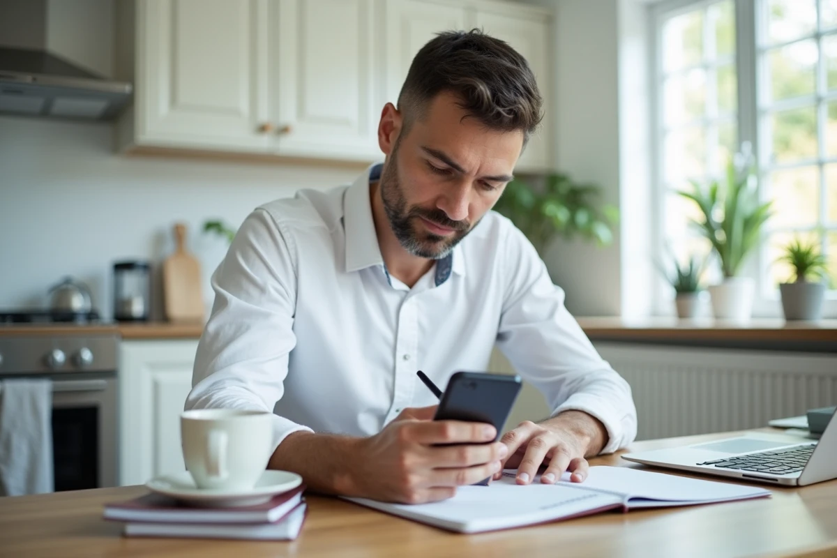 Un professionnel enregistre ses kilomètres parcourus sur une application mobile pour optimiser sa déclaration fiscale 2026