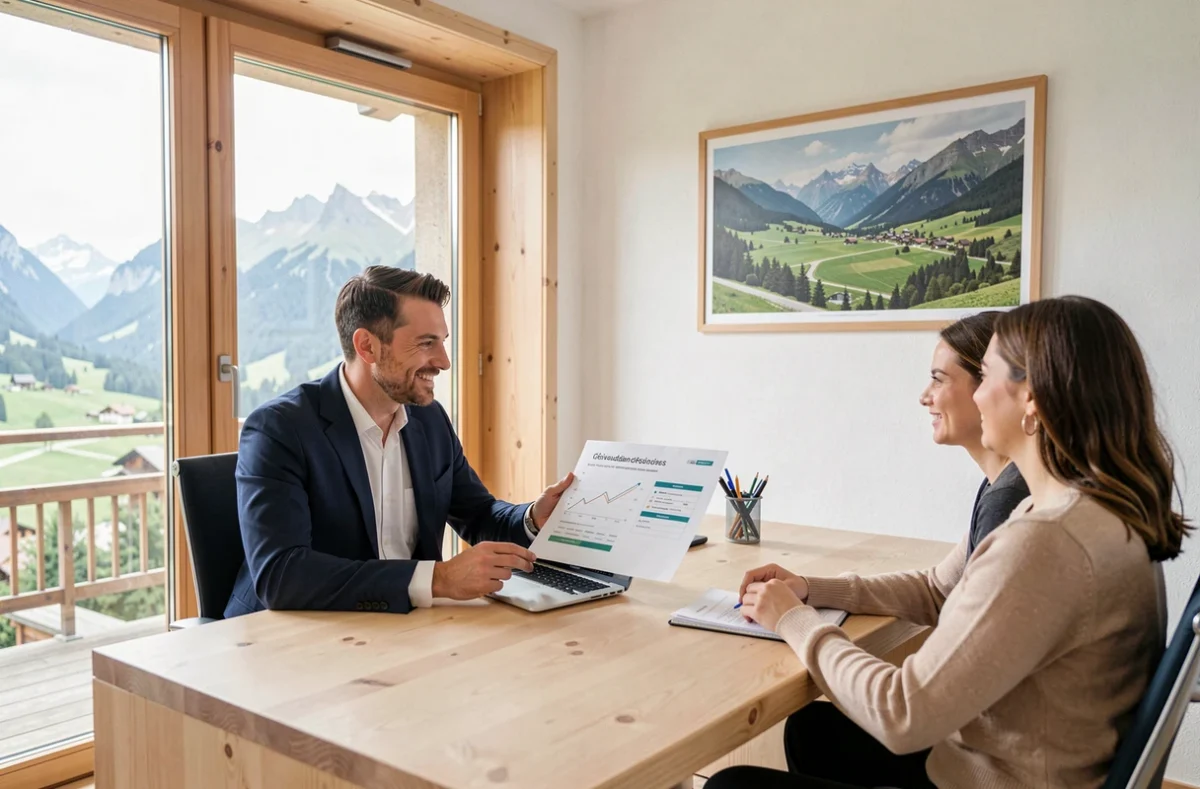 Courtier Avicap Crolles présentant un plan de financement immobilier dans la vallée du Grésivaudan