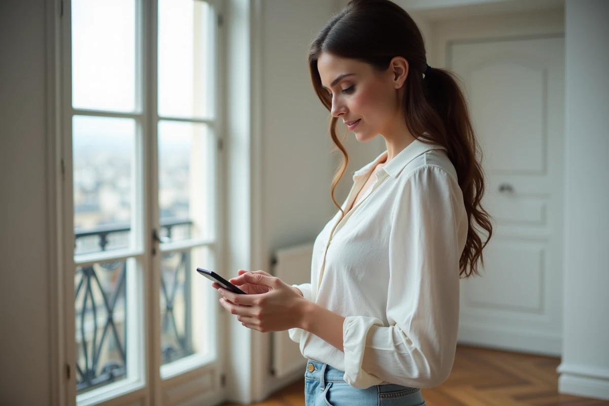 Jeune femme sécurisant l'accès à son espace client Hello bank avec la double authentification sur mobile