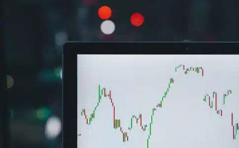 selective focus photography of graph